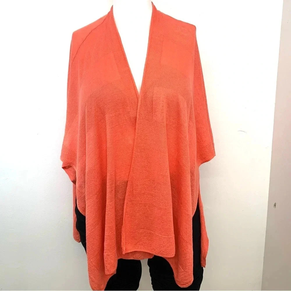 Artisan NY Organic Linenβ Wrap Shaw One Size Orange Beach Travel Lightweight